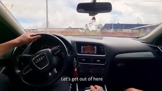 Latin Amerikai barátnő megkúrva a autóban