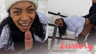 Sofi Vega havas dugás a hóban – forró kolumbiai sex